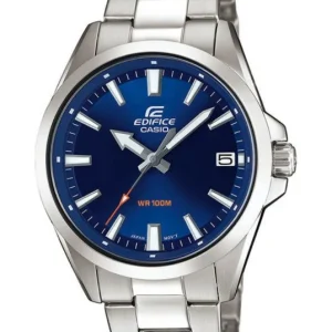 Casio Edifice EFV-100D Herreklokke i Stål - Kronograf Blå